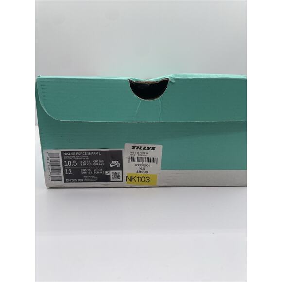 Size 10.5 - Nike Force 58 Premium SB Triple White Skateboarding Shoe DH7505-100 - Picture 10 of 10